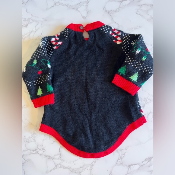 Super Soft Babies Kids Ugly Christmas Sweater Dinosaur Onesie, 12 Months - Picture 2 of 7